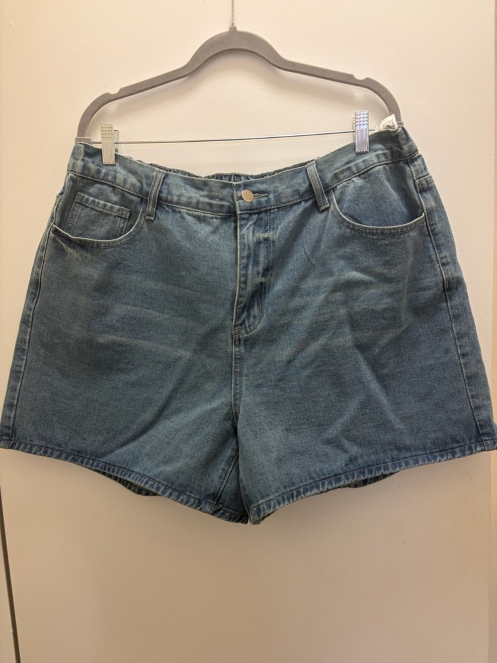 SHEIN ICON Plus Size Women's Loose Pockets Denim Casual Vacation Shorts Size 2X